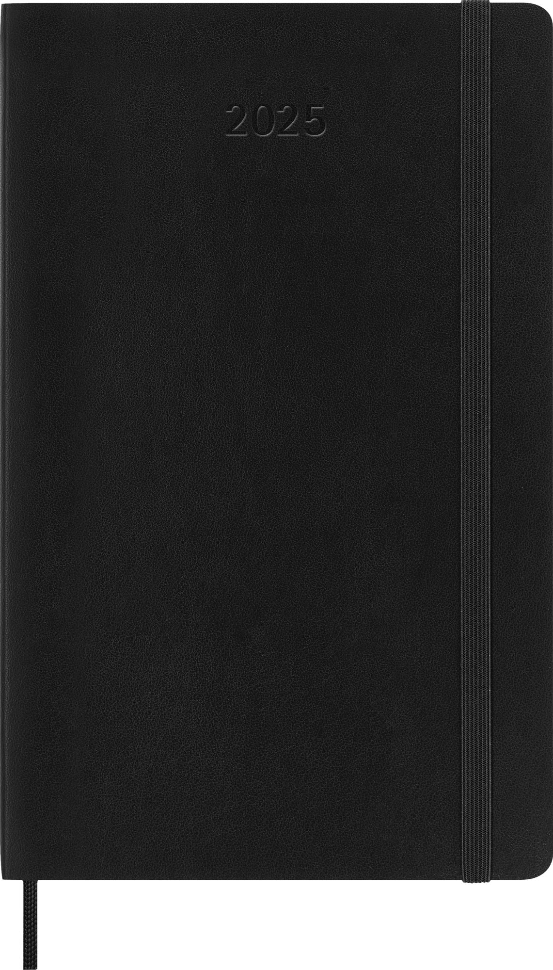 Moleskine Classic 12 Month 2025 Weekly Planner, Soft Cover, Large (5" x 8.25"), Black, 144 pages