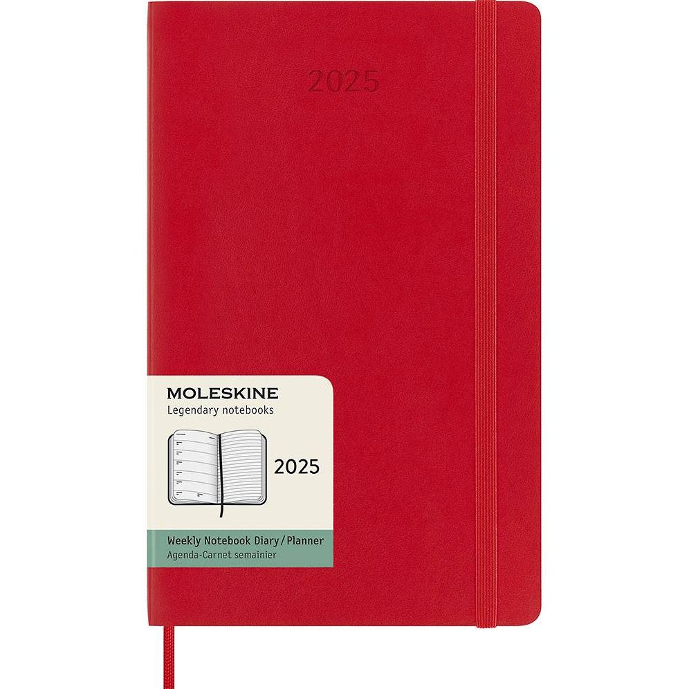2025 Moleskine Scarlet Red Soft Cover Weekly Planner