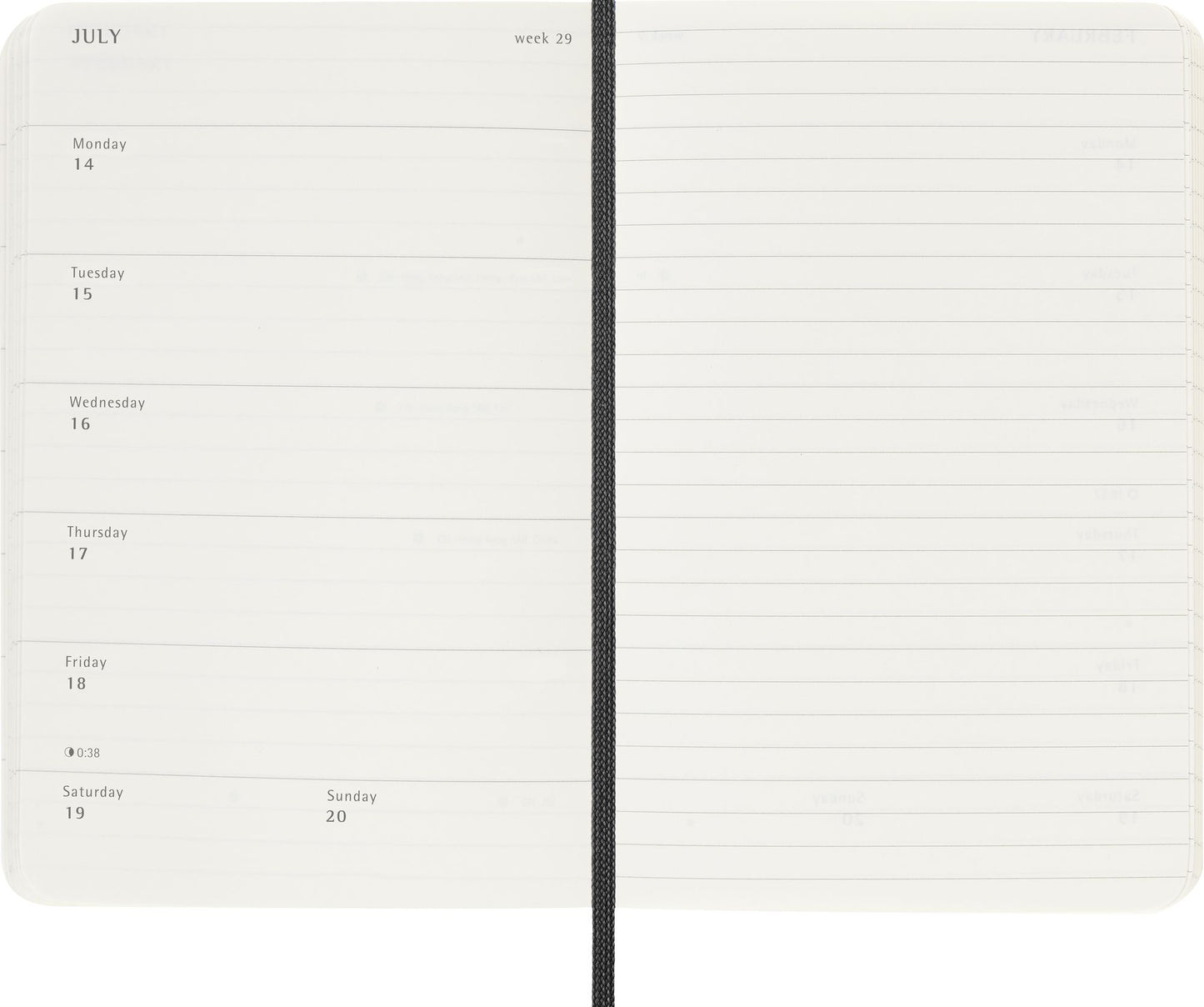 Moleskine Classic 12 Month 2025 Weekly Planner, Soft Cover, Pocket (3.5" x 5.5"), Black, 144 pages
