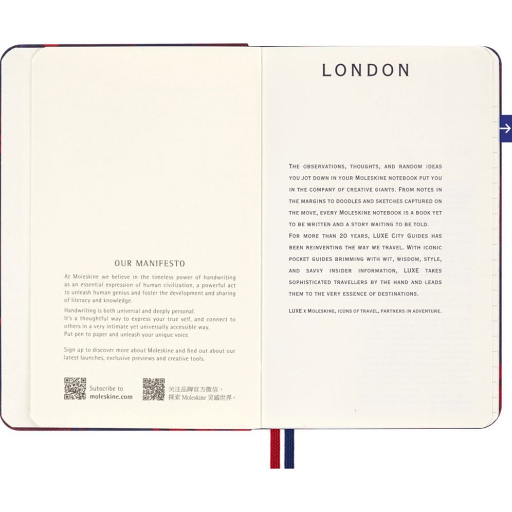 LUXE x Moleskine - London City Travel Guide Notebook, Pocket (3.5" x 5.5"), 112 pages