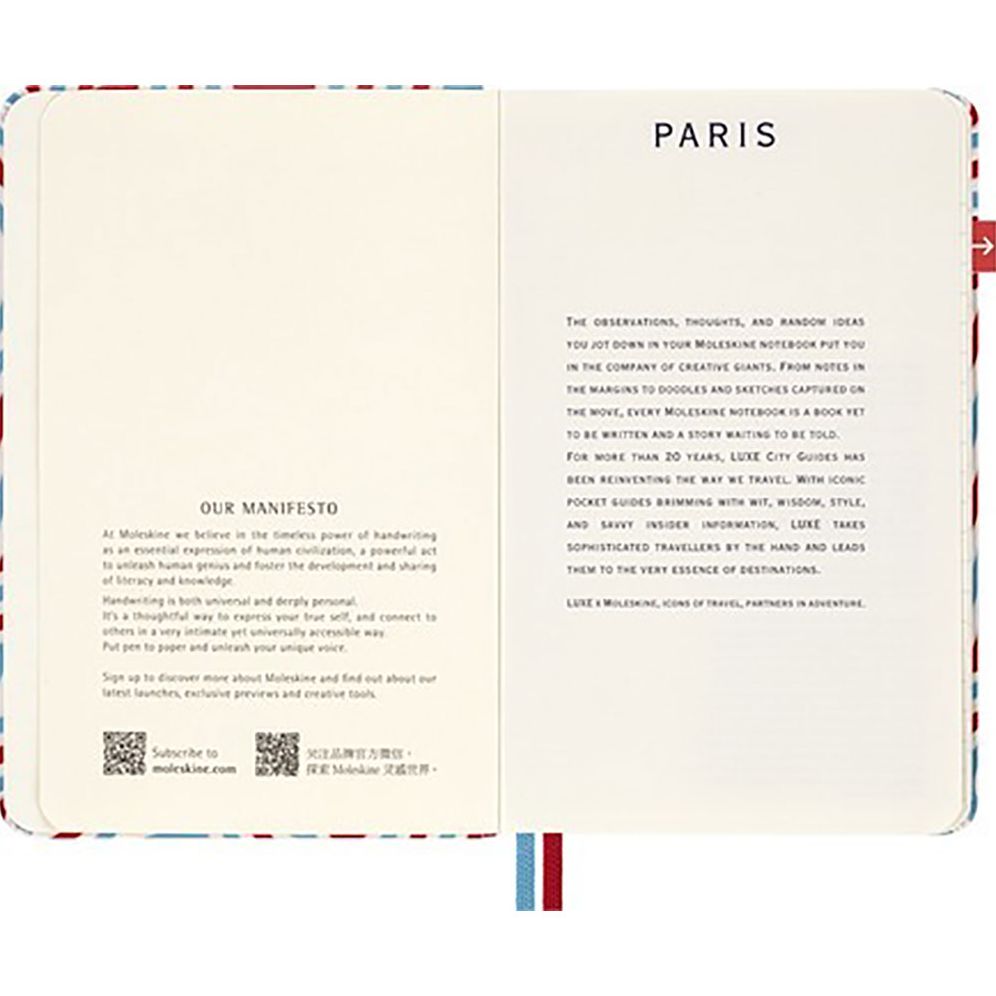LUXE x Moleskine - Paris City Travel Guide Notebook, Pocket (3.5" x 5.5"), 112 pages