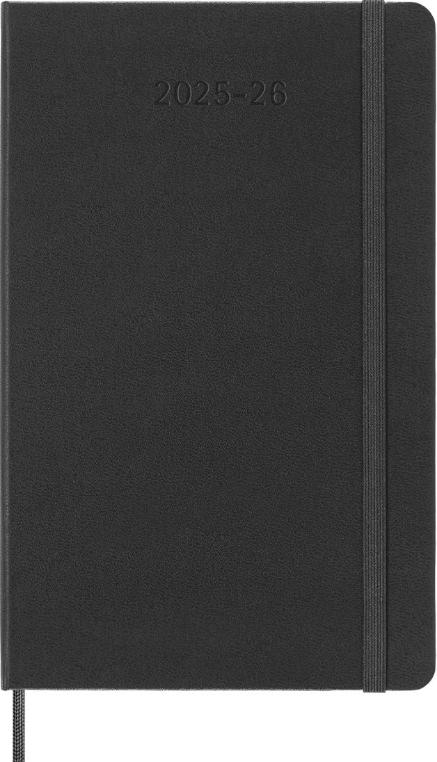 2025-2026 18M Black Large Hardcover Weekly Planner