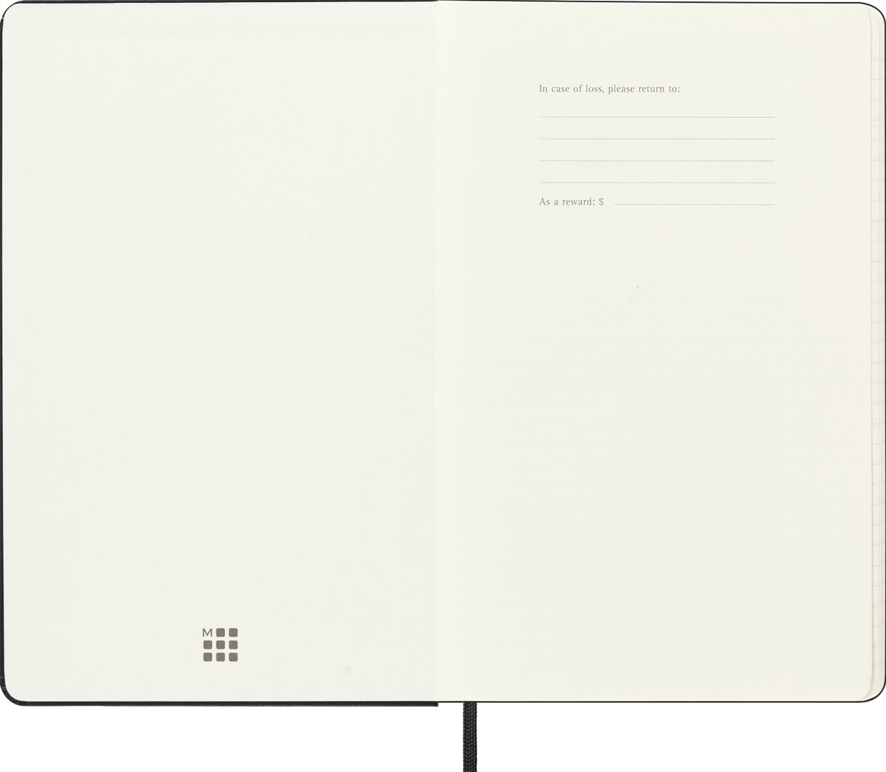 2025-2026 18M Black Large Hardcover Weekly Planner