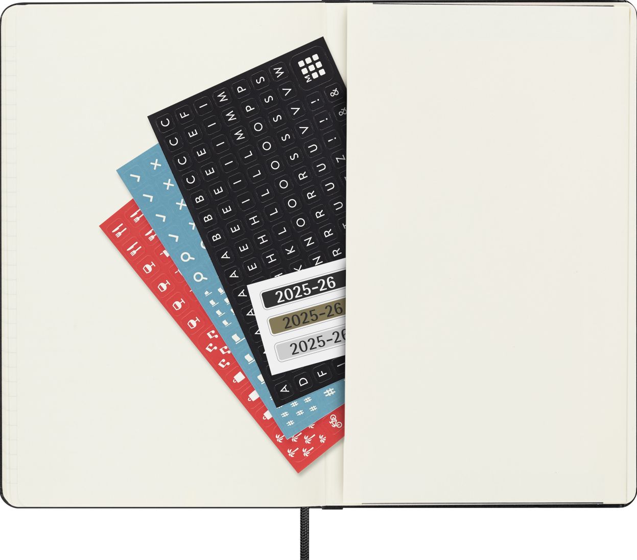 2025-2026 18M Black Large Hardcover Weekly Planner