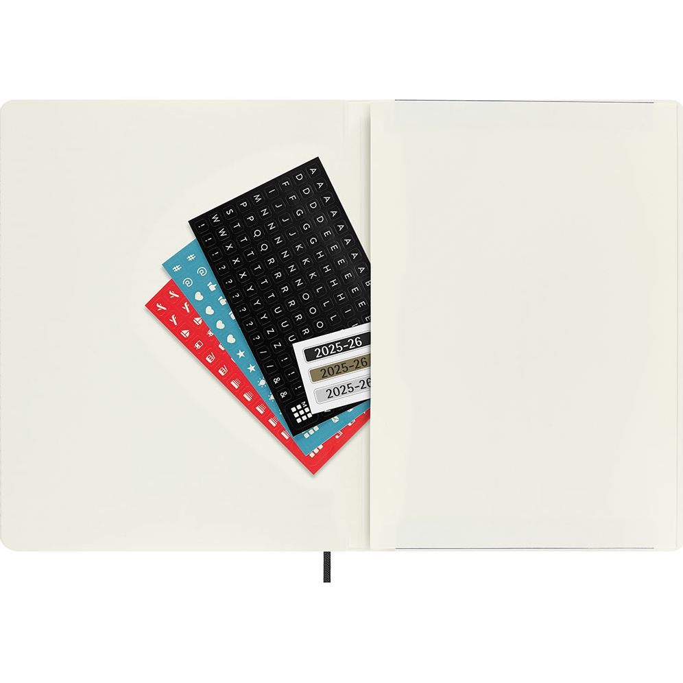 2025-2026 18M Black XL Softcover Weekly Planner