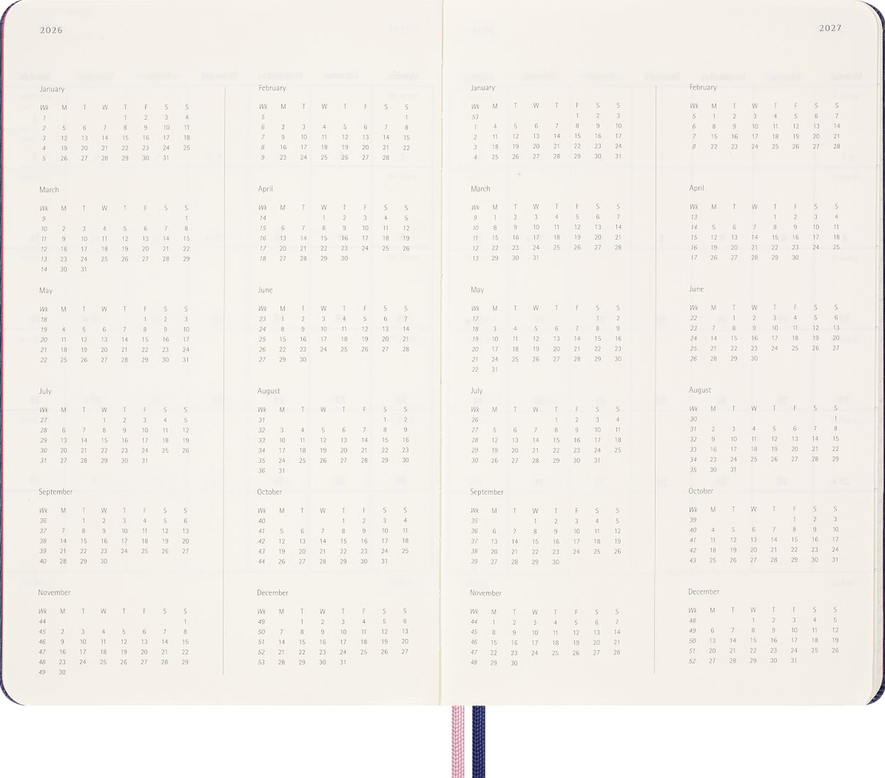 2025-2026 18M Large Sakura Weekly Planner