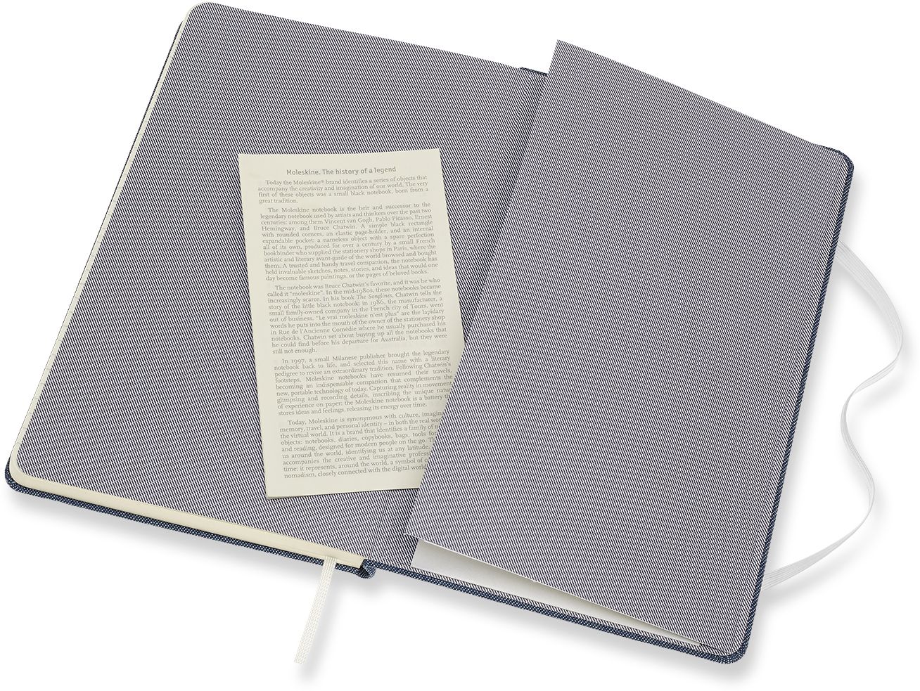 Moleskine Limited Collection Denim Notebook, Large, Ruled, Blue, Don't Handle, Hard Cover (5 x 8.25)