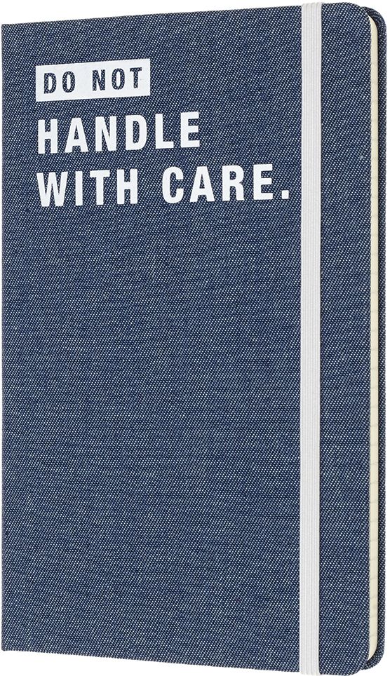 Moleskine Limited Collection Denim Notebook, Large, Ruled, Blue, Don't Handle, Hard Cover (5 x 8.25)