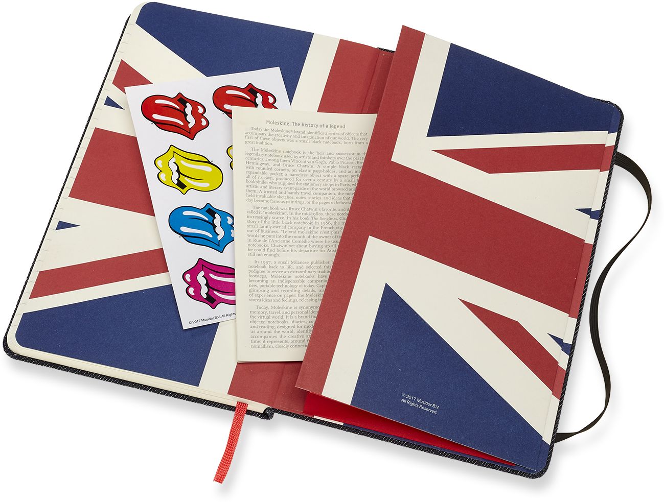 Moleskine Limited Edition Rolling Stones Notebook, Large, Ruled, Denim, Hard Cover (5 x 8.25)