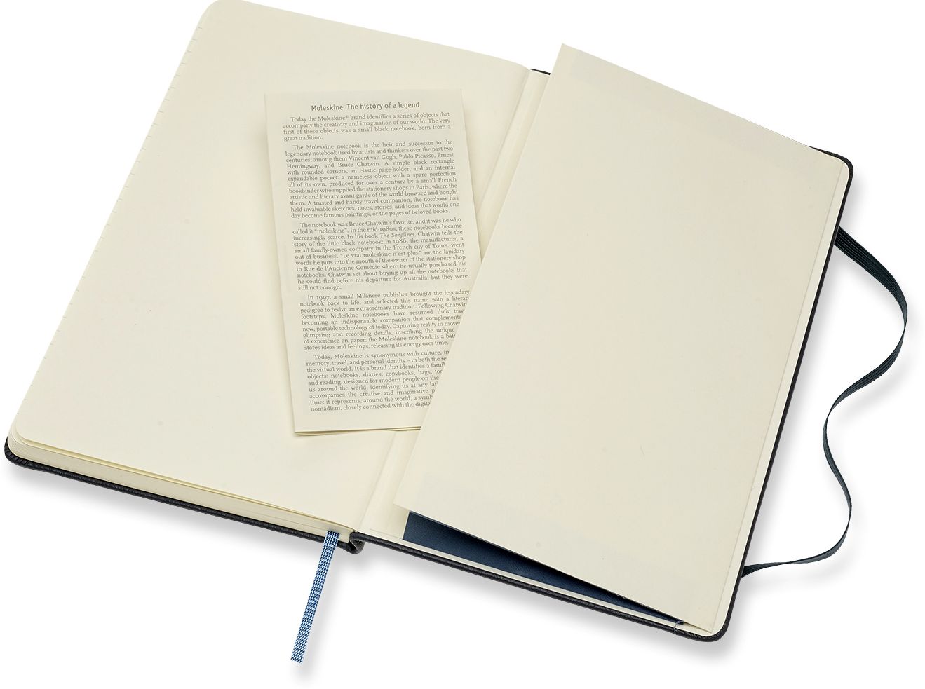 Moleskine Limited Collection Notebook Leather Large Ruled Avio Blue