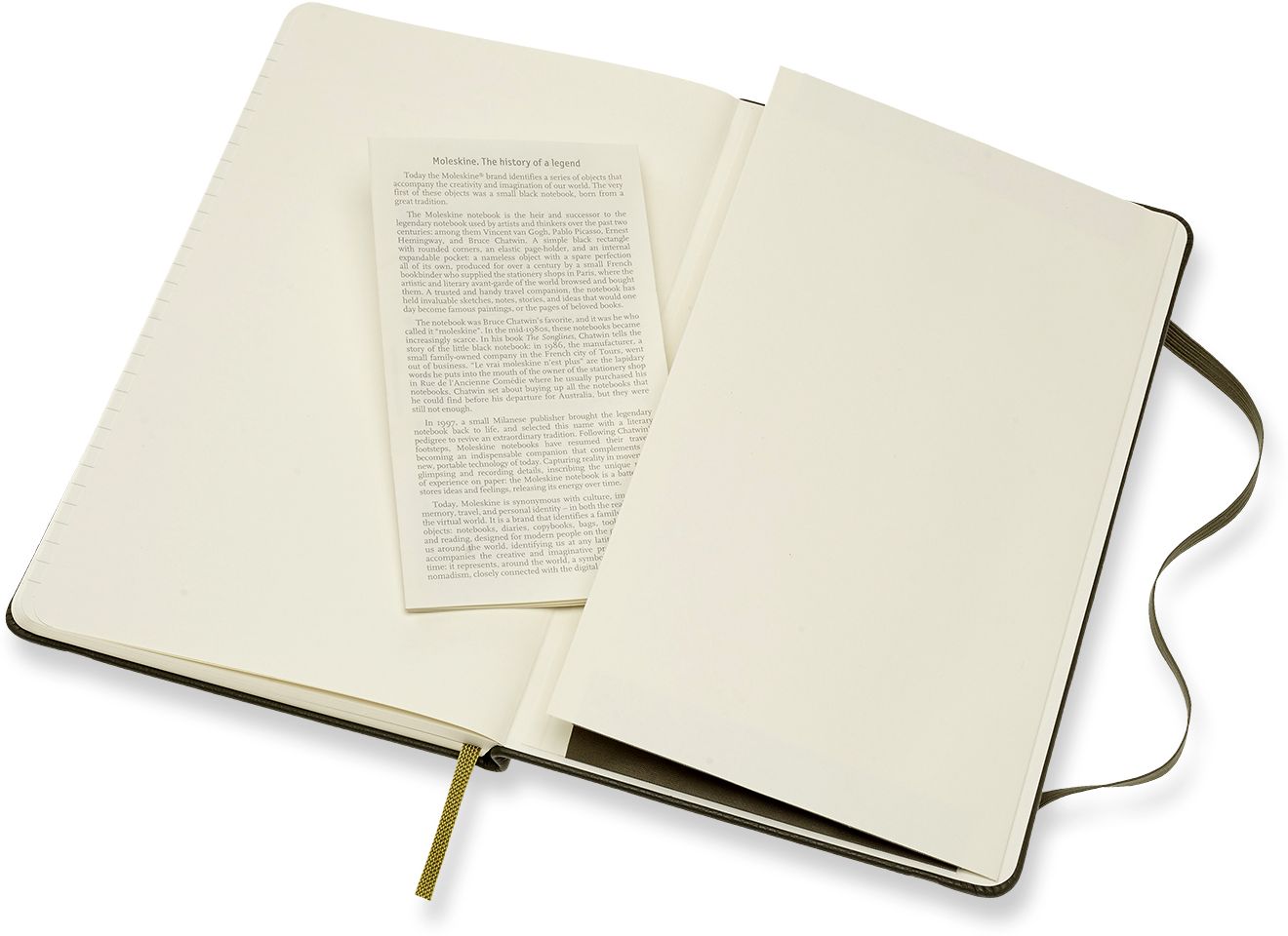 Moleskine Limited Collection Notebook Leather Large Ruled Moss Green