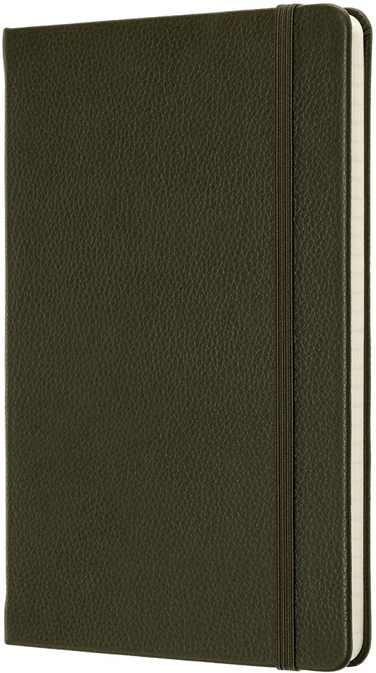 Moleskine Limited Collection Notebook Leather Large Ruled Moss Green