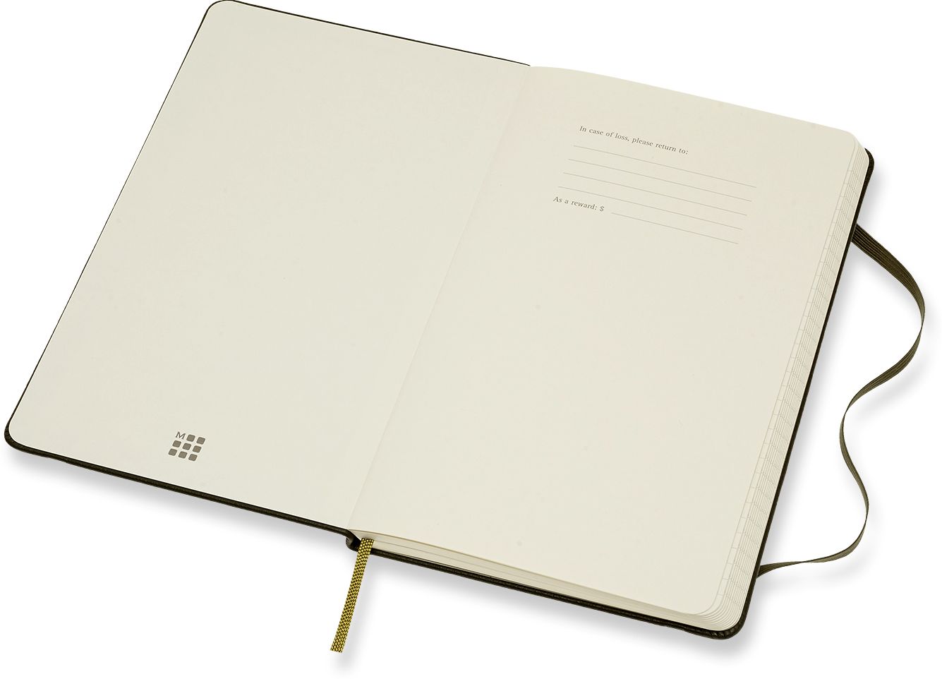 Moleskine Limited Collection Notebook Leather Large Ruled Moss Green