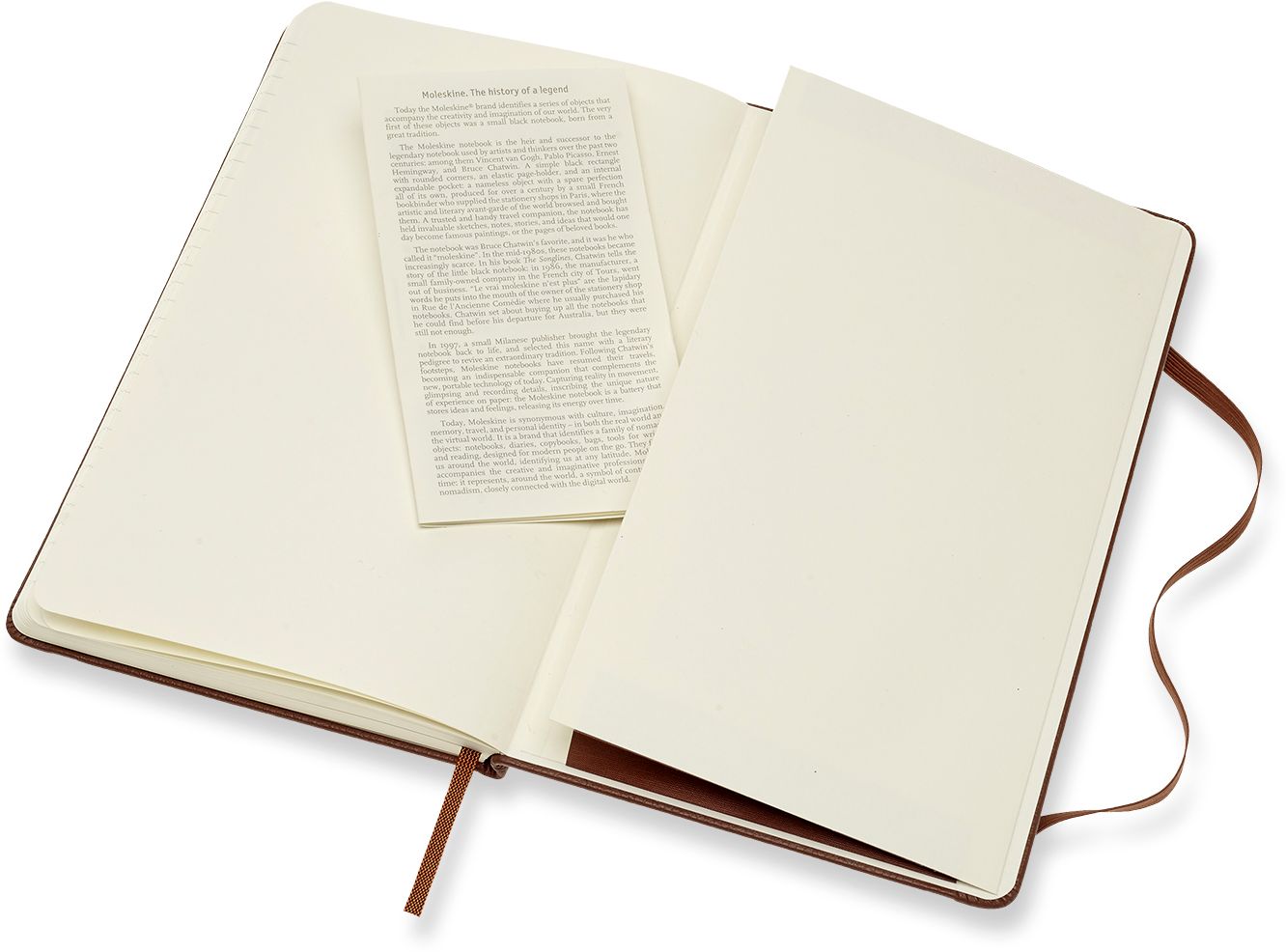 Moleskine Limited Collection Notebook Leather Large Ruled Sienna Brown