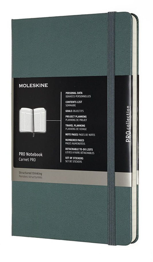 Moleskine Professional Notebook, Large, Forest Green, Hard Cover (5 x 8.25)