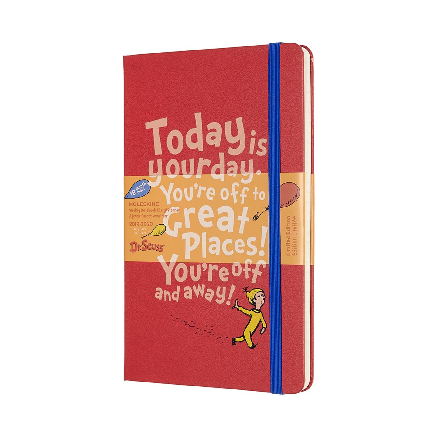 Moleskine 2019-20 Dr. Seuss Weekly Planner, 18M, Large, Red, Hard Cover (5 x 8.25)