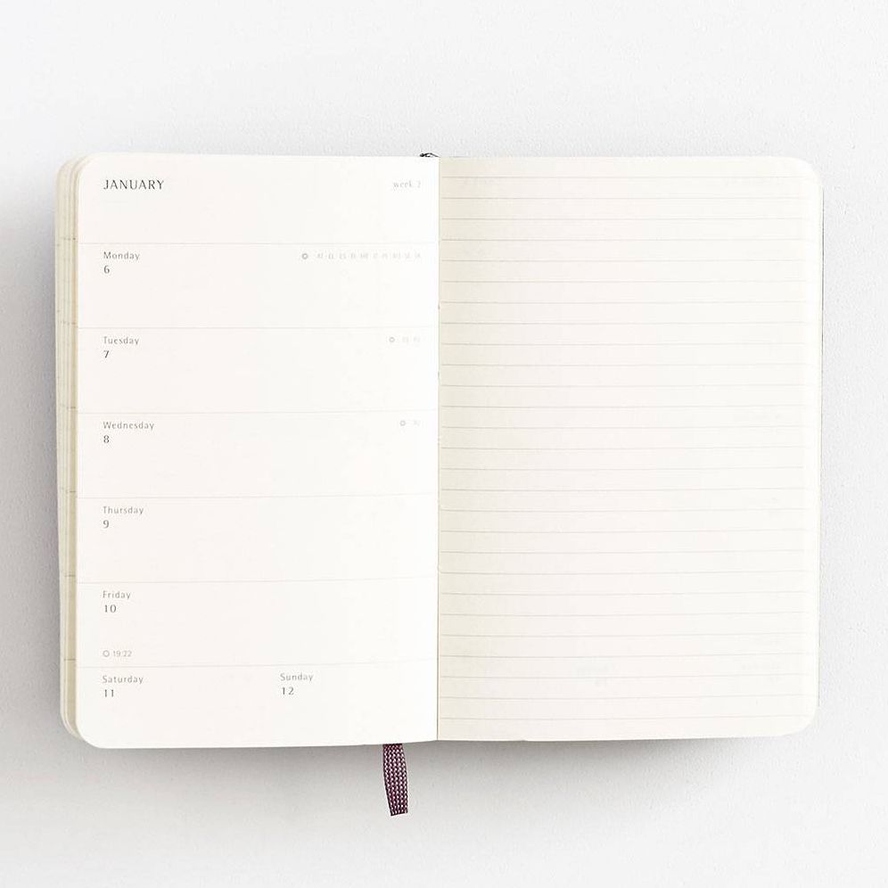 2019-2020 Weekly Black Pocket Planner