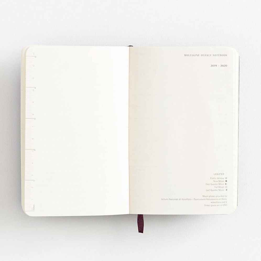 2019-2020 Weekly Black Pocket Planner