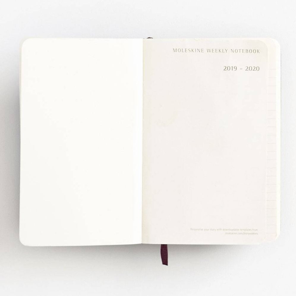 2019-2020 Weekly Black Pocket Planner