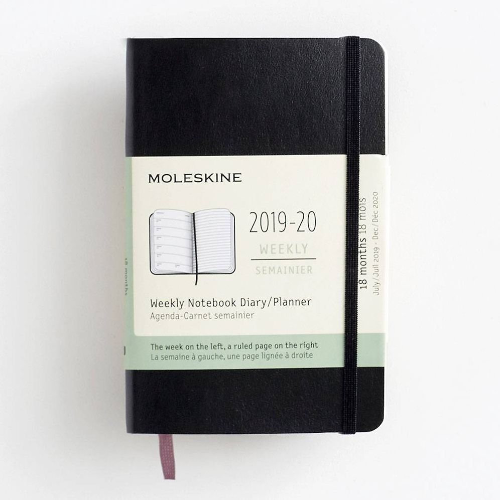 2019-2020 Weekly Black Pocket Planner