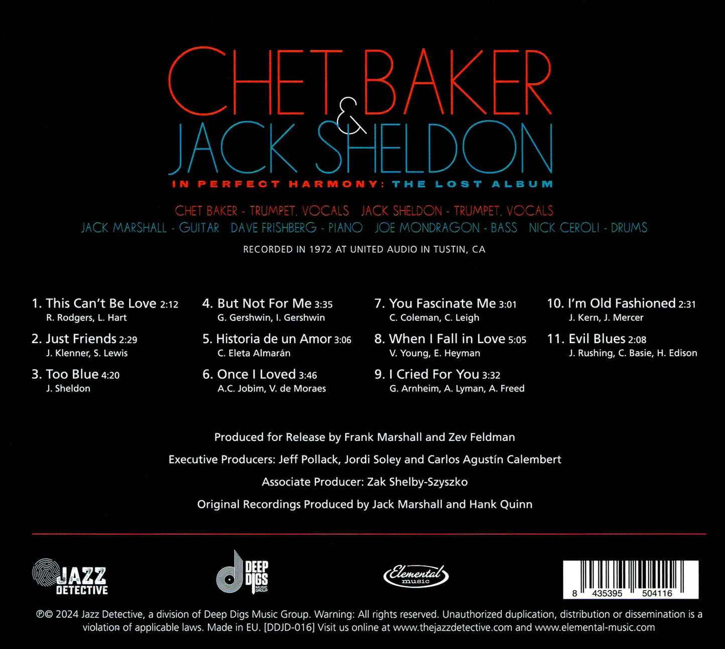 In Perfect Harmony: The Lost Album (Chet Baker / Jack Sheldon)