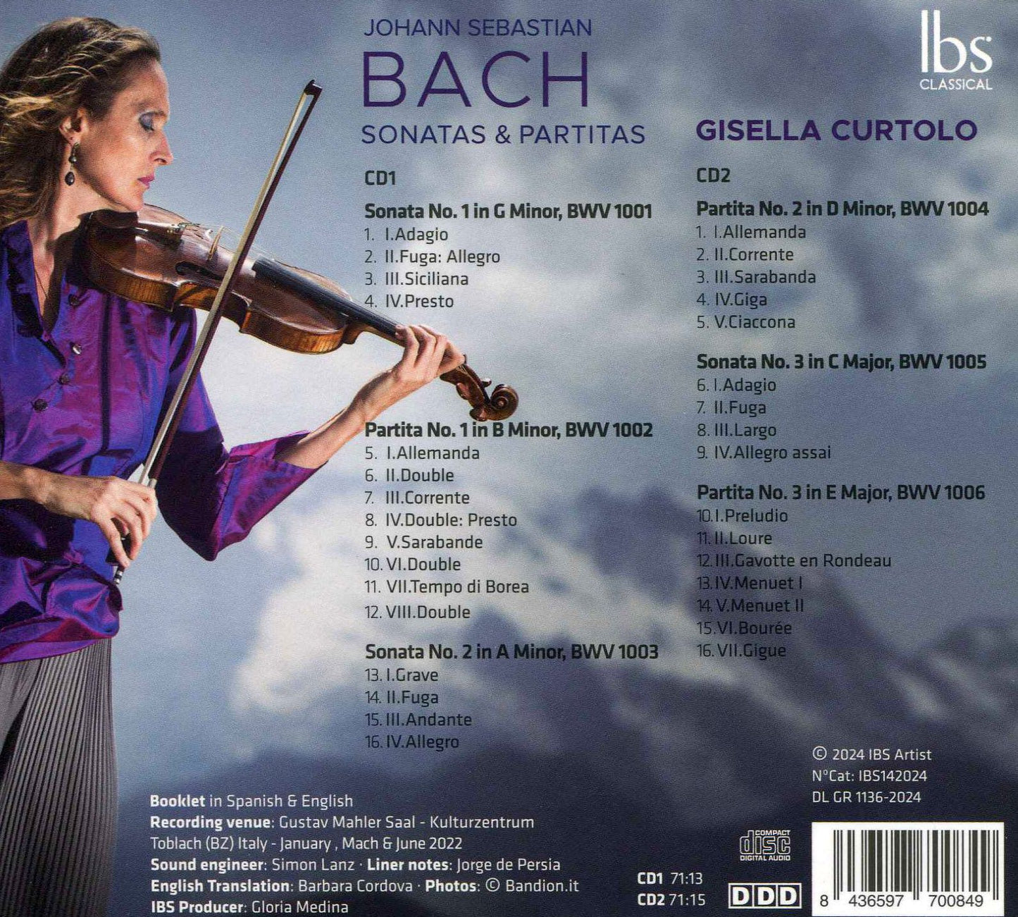 Violin Sonatas & Partitas (J.S. Bach / Curtolo)