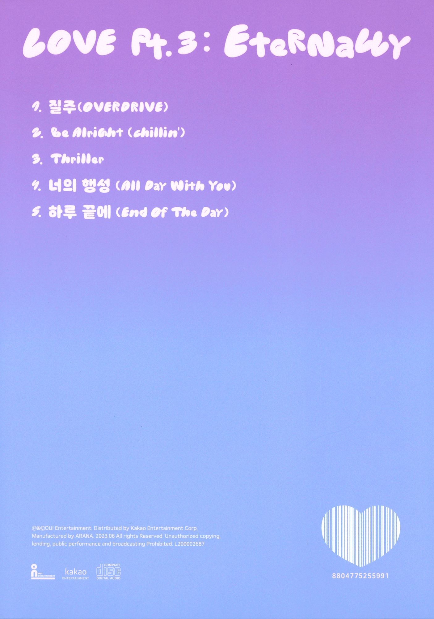 Love Pt.3: Eternally Faith In Love - Pocaalbum