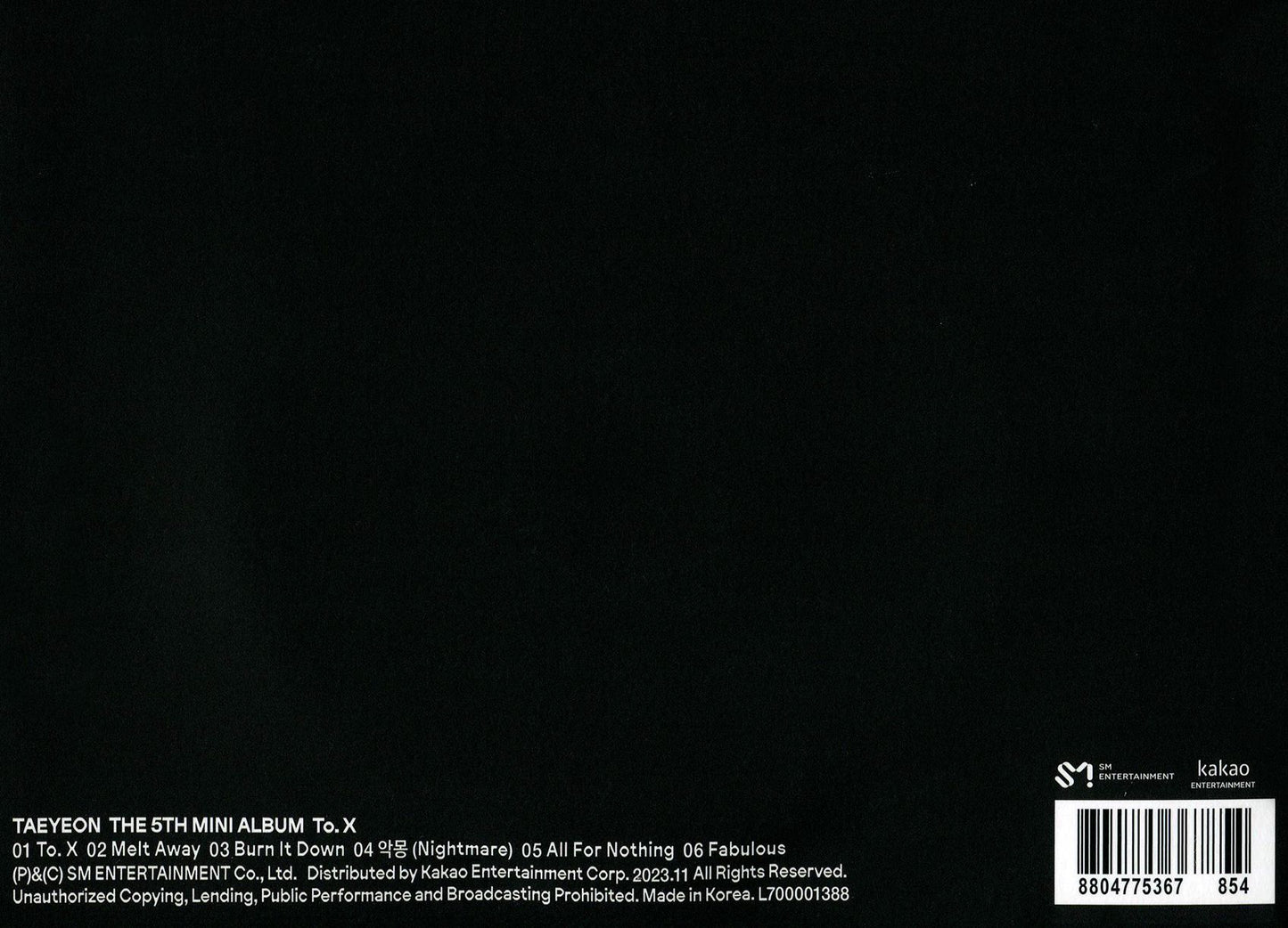 To. X: The 5th Mini Album