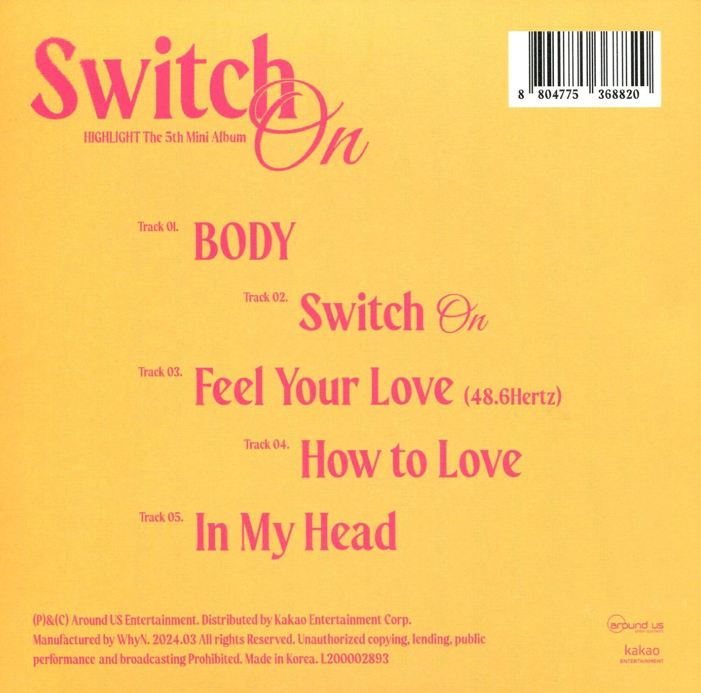 Switch On - Digipack Version - Random Cover (Highlight)