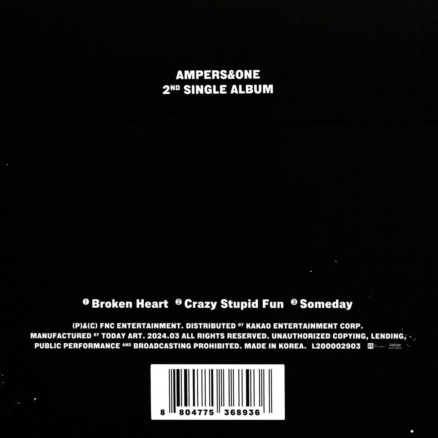 One Hearted - Postcard Version (Ampers&One)