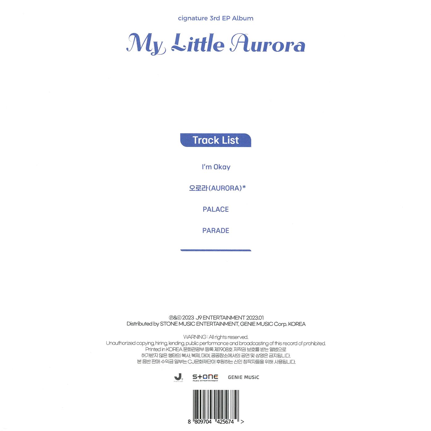 My Little Aurora (Post) (Stic) (Phob) (Phot)