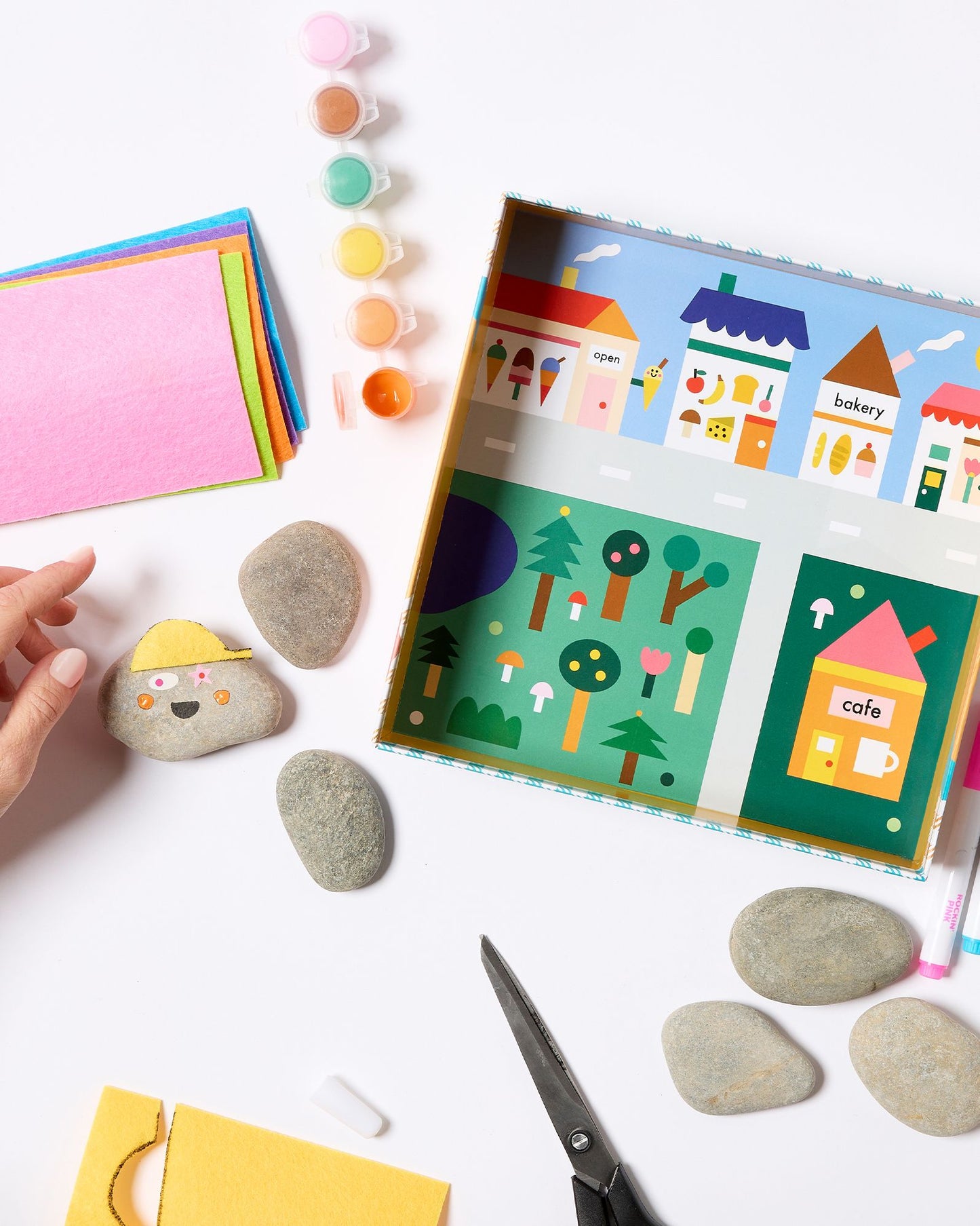 Kid's Rock Painting Kit: Cool Faces