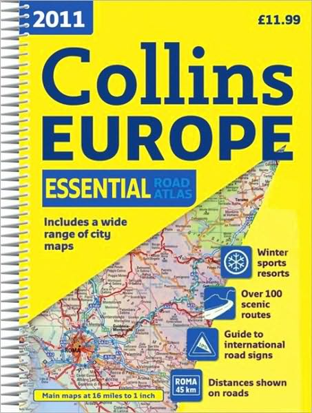 2011 Collins Europe Essential Road Atlas: New A4 Edition