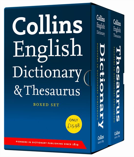 Collins Paperback Dictionary and Thesaurus Set.