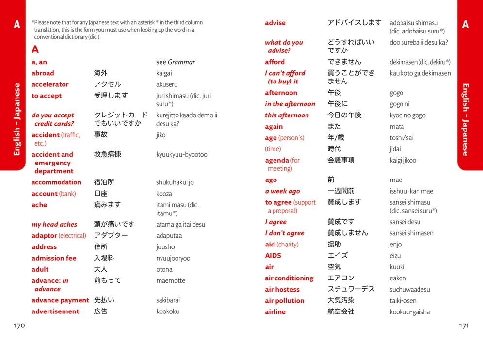 Japanese Phrasebook & Dictionary
