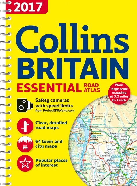 2017 Collins Essential Road Atlas Britain