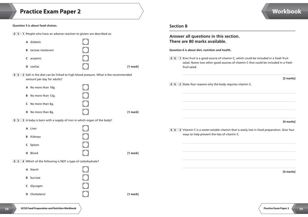 AQA GCSE 9-1 Food Preparation & Nutrition Workbook: Ideal for the 2025 and 2026 Exams