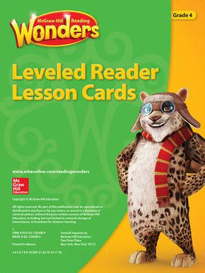 Reading Wonders Leveled Reader Lesson Cards Grade 4