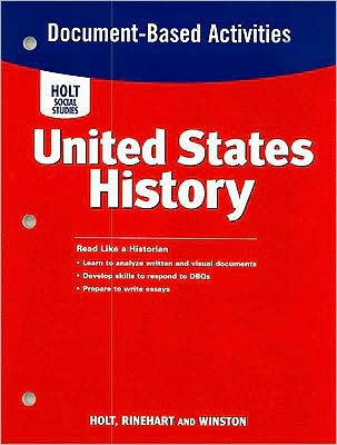 Holt Social Studies United States History Document-Based Activities