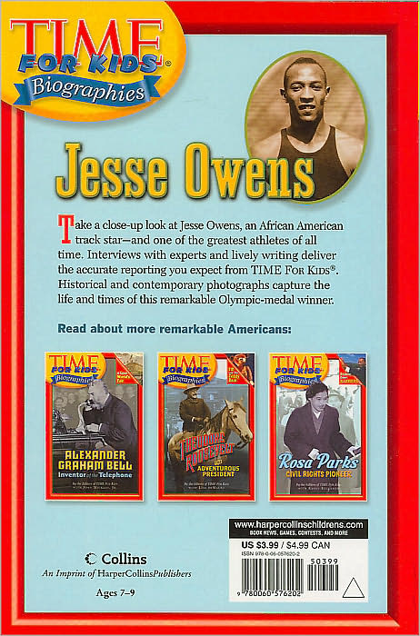 Jesse Owens Running Into History (Time For Kids Biographies Series)