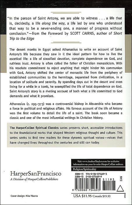 Athanasius: The Life of Antony (HarperCollins Spiritual Classics Series)