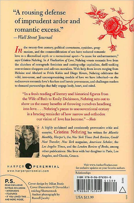 A Vindication of Love: Reclaiming Romance for the Twenty-First Century