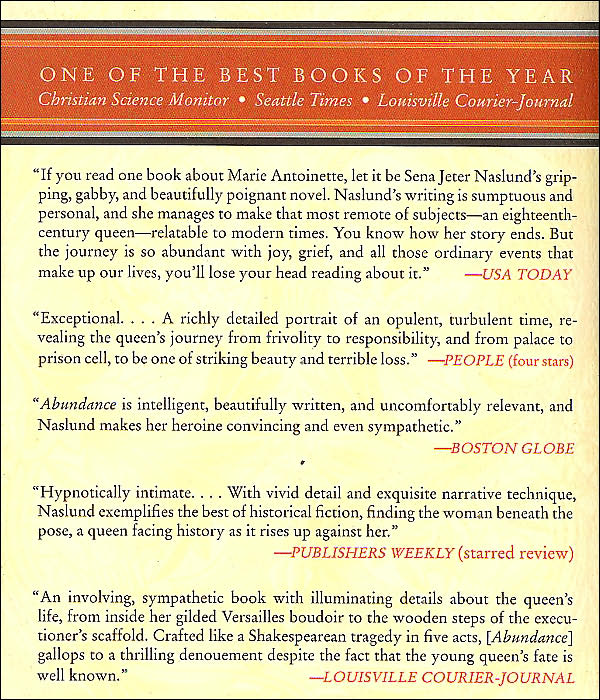 Abundance: A Novel of Marie Antoinette