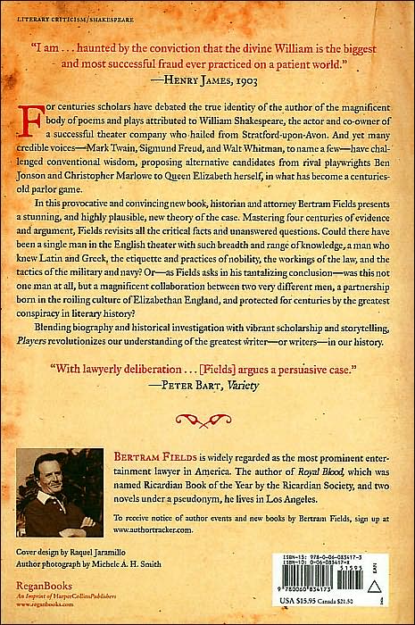 Players: The Mysterious Identity of William Shakespeare