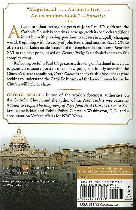 God's Choice: Pope Benedict XVI and the Future of the Catholic Church