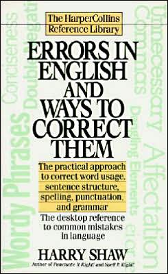 Errors in English and Ways to Correct Them