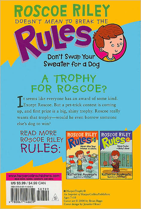 Don't Swap Your Sweater for a Dog (Roscoe Riley Rules Series #3)