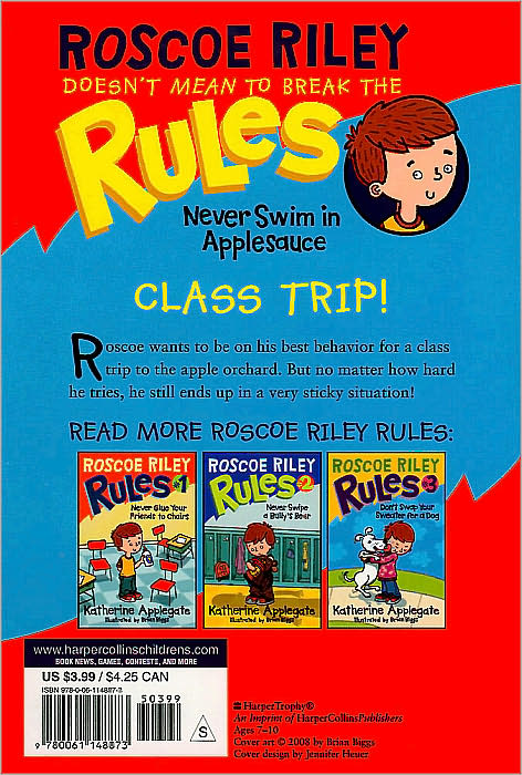 Never Swim in Applesauce (Roscoe Riley Rules Series #4)