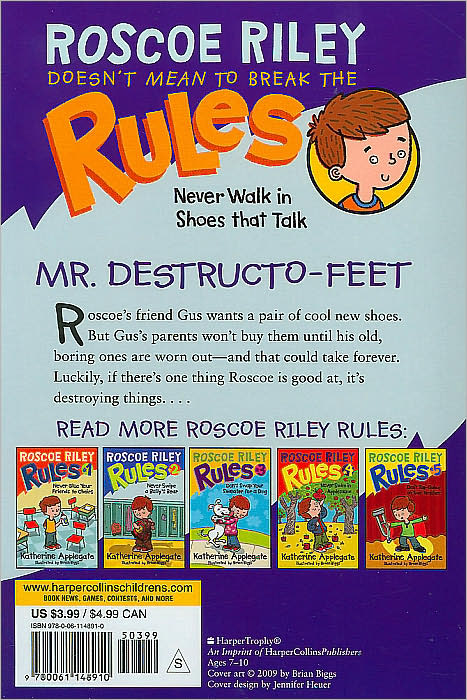 Never Walk in Shoes that Talk (Roscoe Riley Rules Series #6)