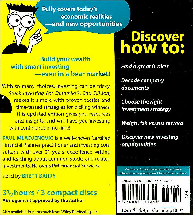 Stock Investing for Dummies 2nd Ed. CD: Stock Investing for Dummies 2nd Ed. CD